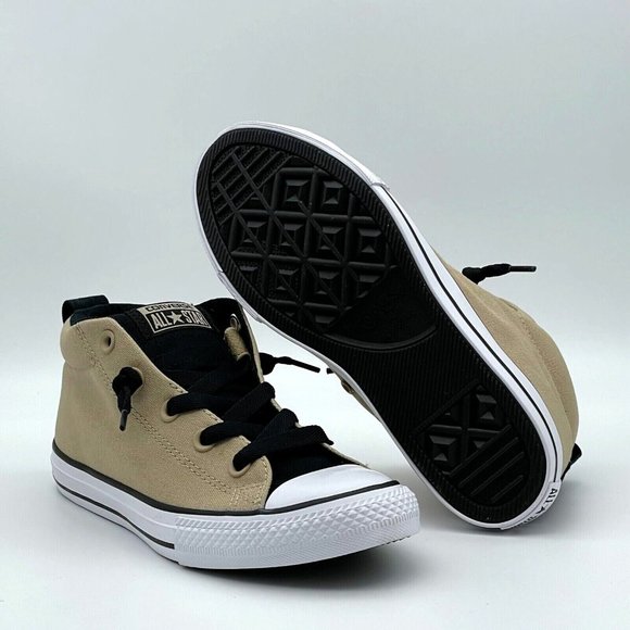 Converse Chuck Taylor All Star Street Mid Beige Big Kids Shoes 659968 - Picture 4 of 5